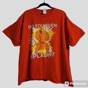 Vtg Pokemon MagiKarp T-Shirt Men's 2XL Red Faded Graphics Bodybuilder Streetwear